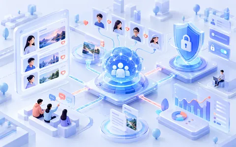 AI 技术辅助社区内容发现与分类的概念插画